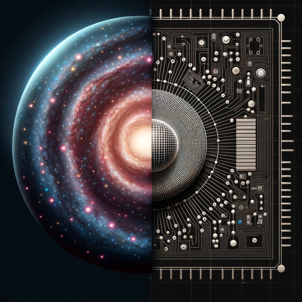 Hälfte Galaxie, hälfte Computerchip